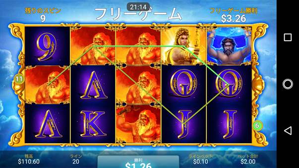 中央第三リールを神絵柄が覆う