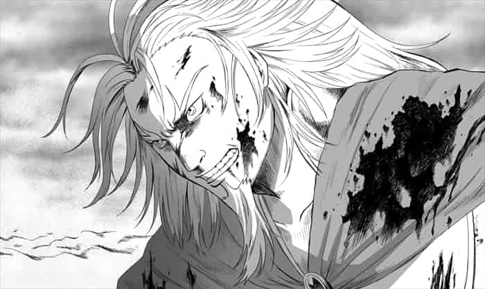 ダメージを受け怒り悔しがるグリ将軍イラスト