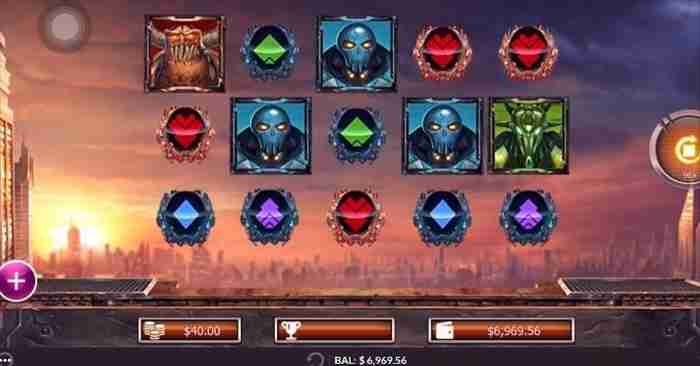 ヒーローズのスロット画面