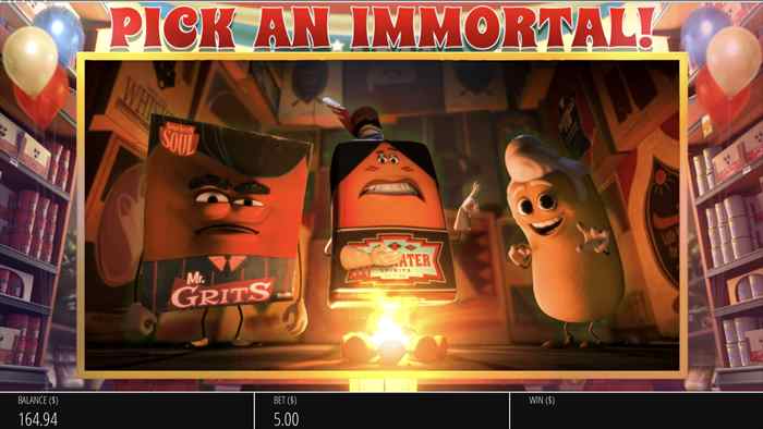 ３体のキャラクターから一人選ぶ画面