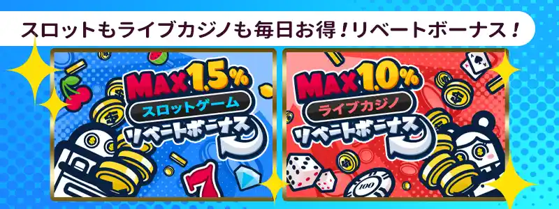 毎日開催!リベートボーナス