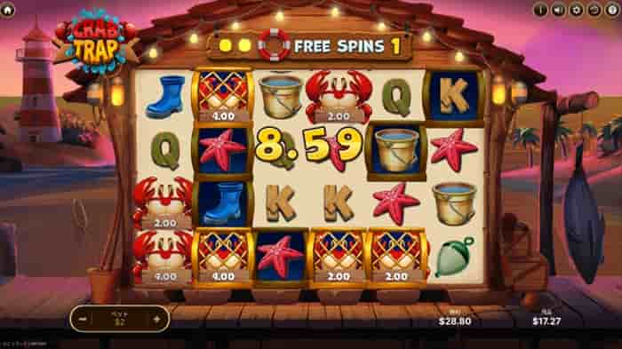 フリースピン中にScatterが3個出る